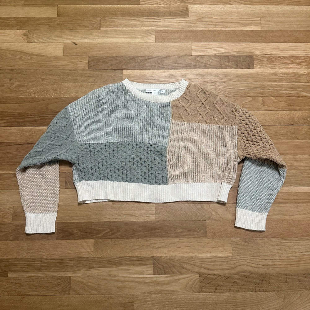 Altar'd State Colorblock Knit Sweater